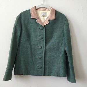 Vogue Paris Original Cropped Handmade Woolen and Silken Coat